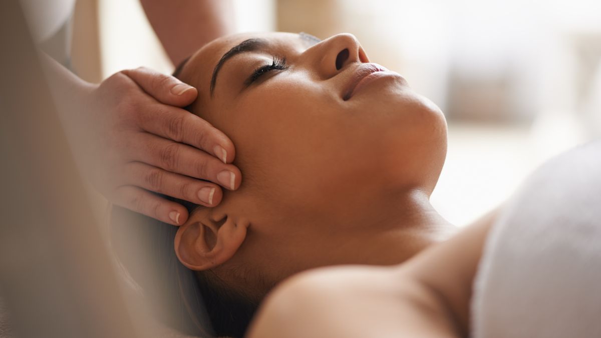 A woman detoxing her mind through acupuncture