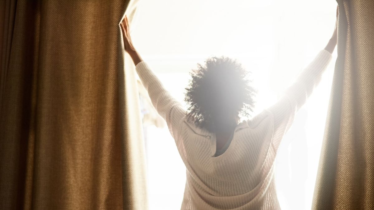 A woman enjoying the sun